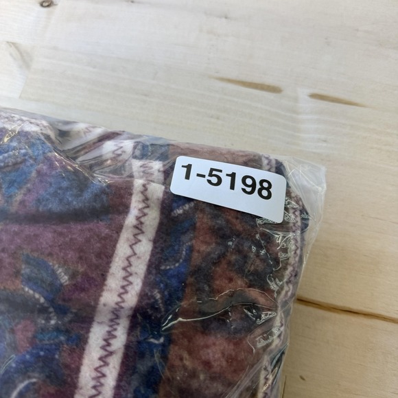 Vintage Reversible Jacket Womens Large Blue Nylon Southwestern Anorak Snap Waist - Picture 9 of 9